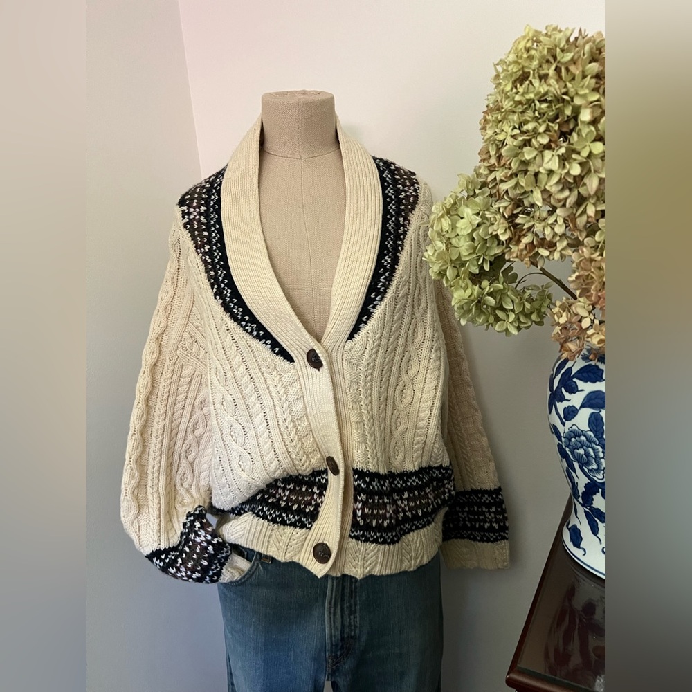 ZARA Intarsia Cardigan, size M